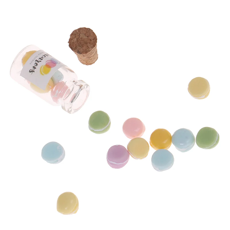 

1Set Mini 1/12 Scale Miniature Dollhouse Macaron Pretend Play Kitchen Doll Food Dessert Accessories Toys