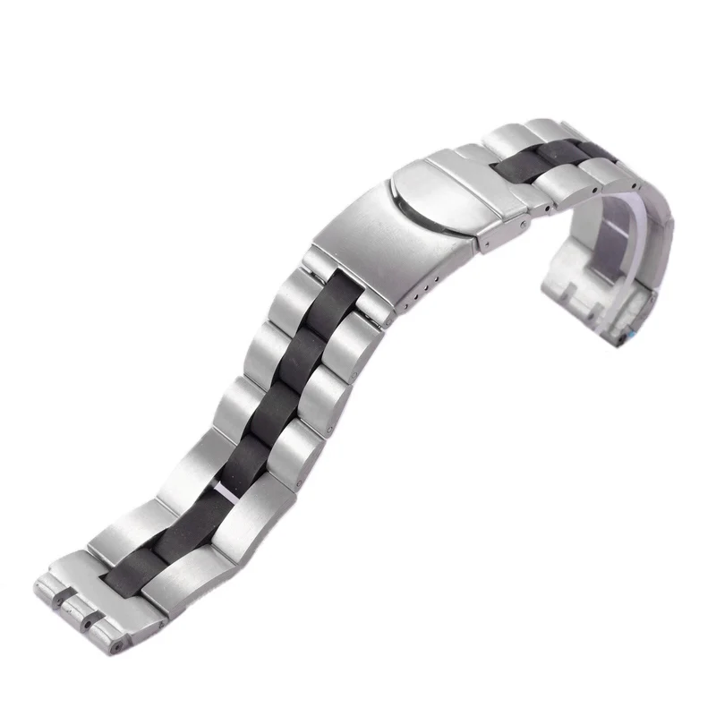 Watch Accessories For Swatch YCS YAS YGS IRONY Strap Silver Solid Stainless Steel Watchband Men's /Women's Metal Bracelet Stock
