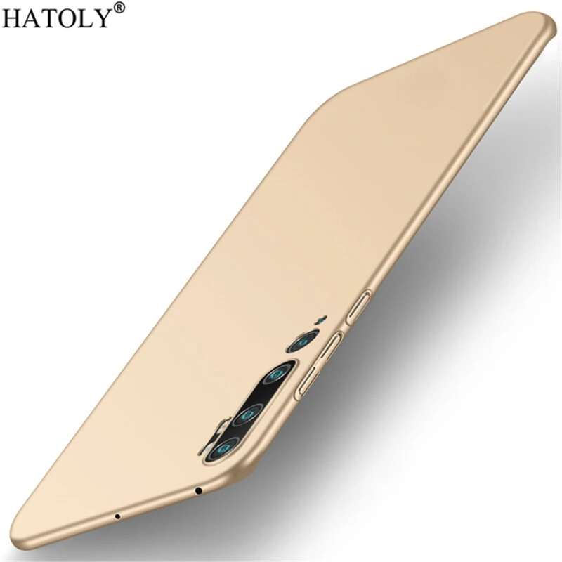 Gold Для Xiaomi mi Note 2 Чехол Note 8 10 CC9 Pro тонкий гладкий и ультра-тонкий PC телефон задняя крышка для Xiao mi Red mi 7A 8A чехол Funda - Цвет: Gold