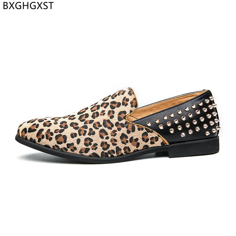 

Mocassin Suede Shoes Men Formal Party Shoes for Men Classic Leopard Loafers Mens Dress Shoes мужские модельные туфли Zapatillas