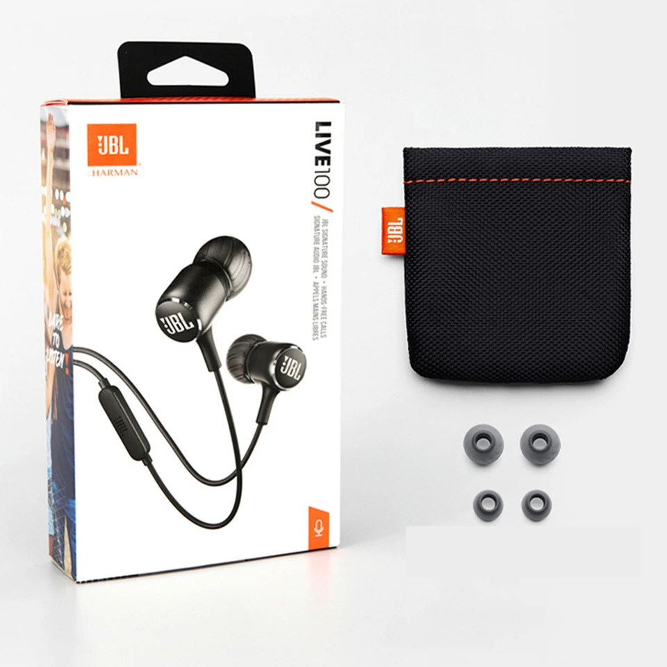 Проводные наушники JBL LIVE100 3 5 мм Спортивная стереогарнитура с управлением