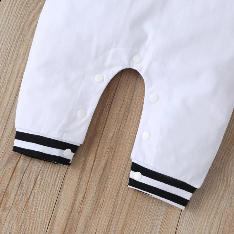 

New Newborn Baby Clothes Boys Girls Rompers Cartoon Panda Letter Striped Long Sleeve Cotton Kid Jumpsuit Playsuit Outfits 0-24M