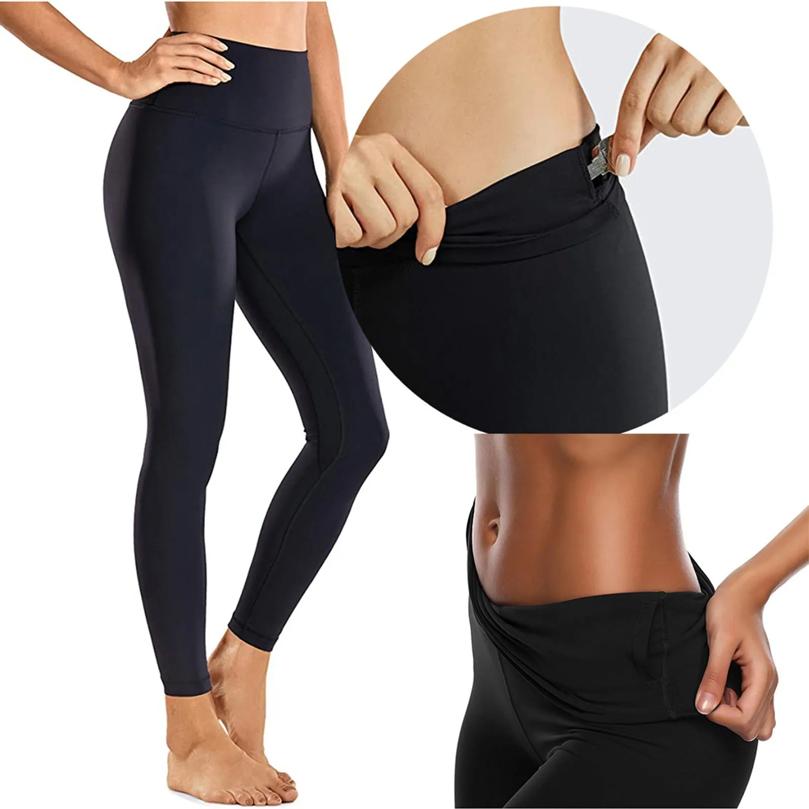 

Workout Leggings With Pocket Hip Lift Yoga Pants Slim Was Thin Women's Feeling I High Waist Yoga Pants #546