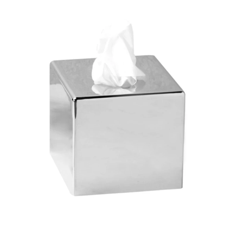 Caja de almacenamiento de pa&ntilde;uelos de escritorio, galvanizado para soporte de rollo de papel higi&eacute;nico sala de estar, ba&ntilde;o, Hotel, nuevo-5