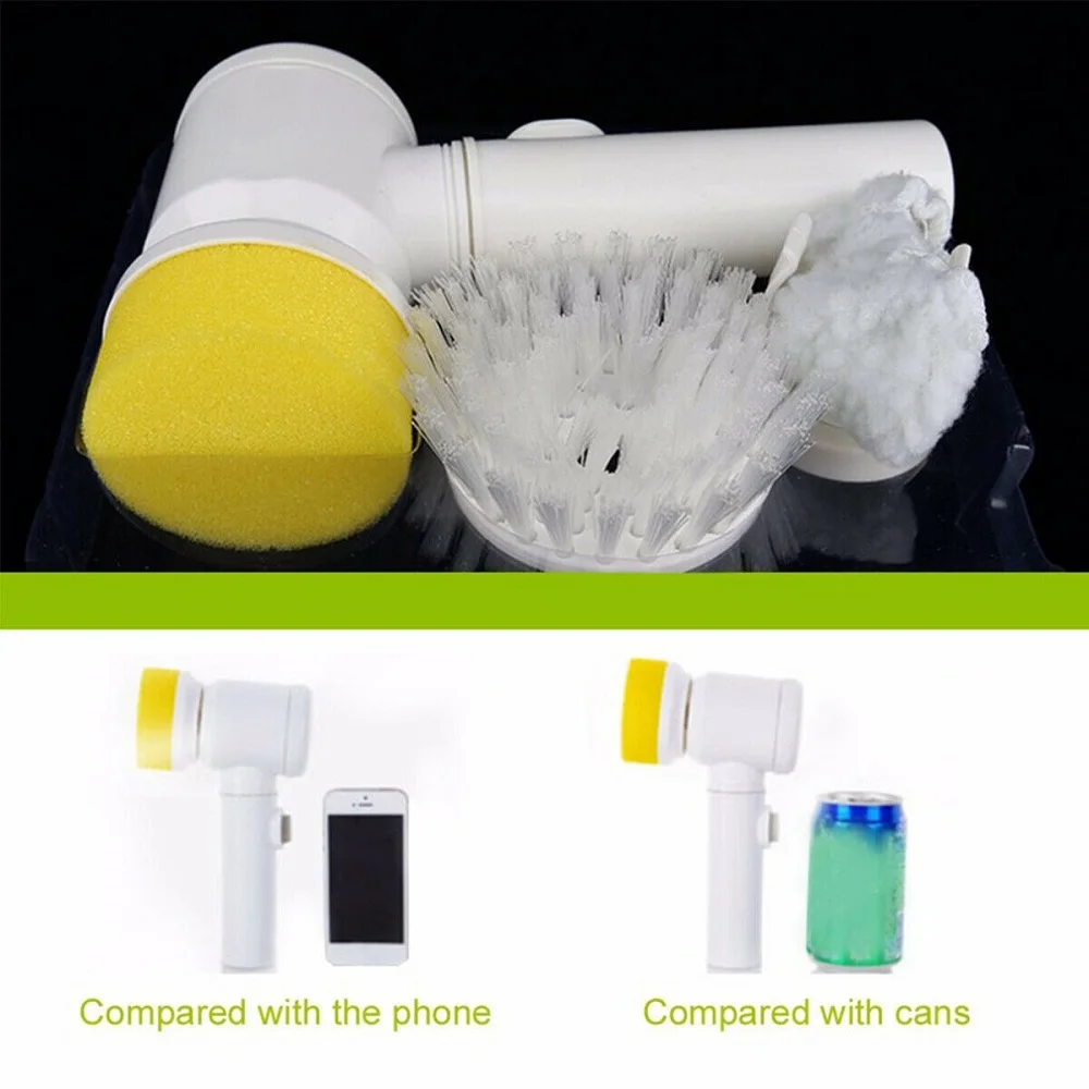 

5 in1 Handheld Electric Cleaning Brush Bathroom Toile and Tub Brush Rags Kitchen Washing Brush Home Cleaning Tools Dropship