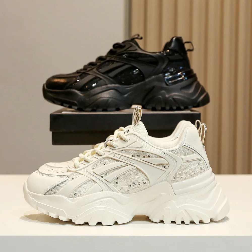 

Autumn Women Casual Sneakers Ladies Brand Slip On Shoes Girls Real Leather Sport Sneakers Female Chunky Sneakers Trainers New