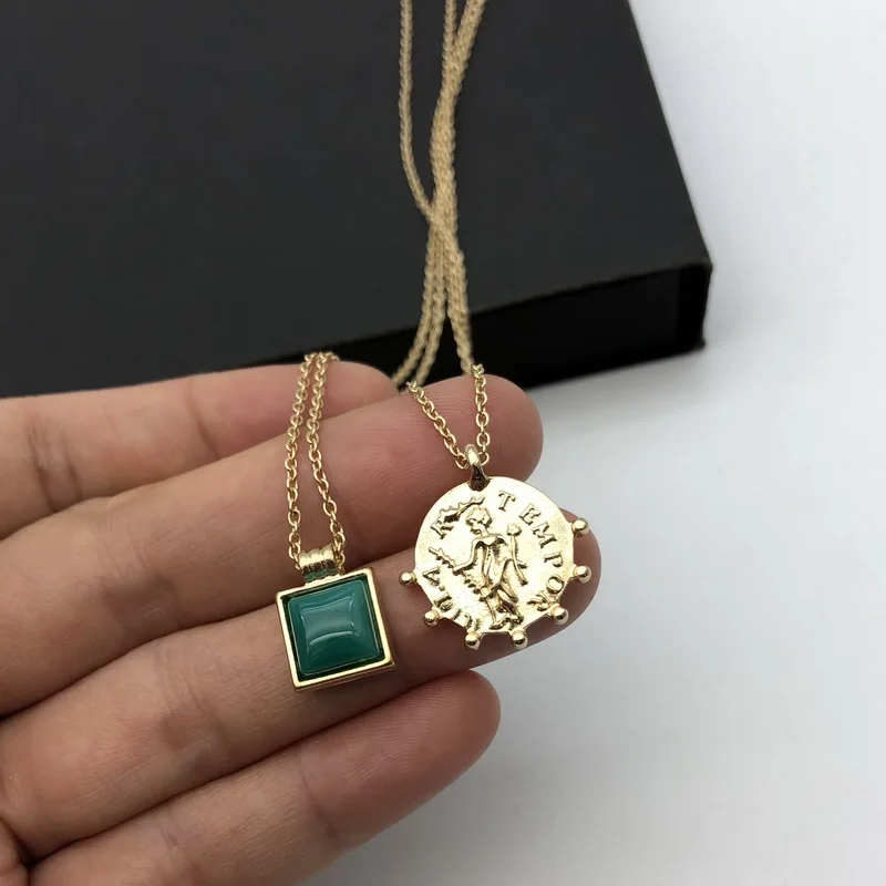 F. J4Z, женское ожерелье, модное, индейка, ювелирное изделие, подарки, глаз, лист, монета, ручная подвеска, ожерелья, бусы, цепь, колье, Прямая поставка