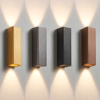 Brushed Golden Cube LED Wall Lamp 6W/12W Modern Simple Wall Sconce Aluminum Decor Outdoor Garden Fence Front Door Porch Light