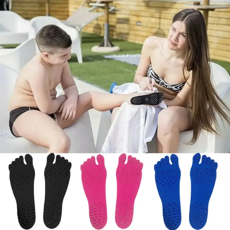 

Beach Shoes Non-slip Foot Pads Sticky Sole Protection Pads Non-slip Insoles Foot Stickers Insoles Elastic Beach Feet
