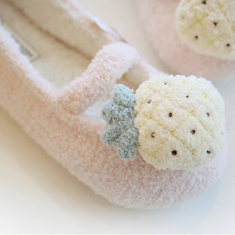 Тапки женские домашние на плоской подошве хлопок милый арбуз плоская подошва