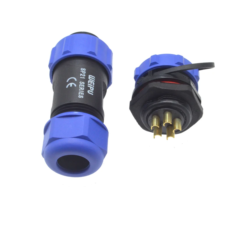 Оригинальный разъем Weipu SP21 2 3 4 5 7 9 12 Pin IP68 штекер кабеля гнездовой для крепления