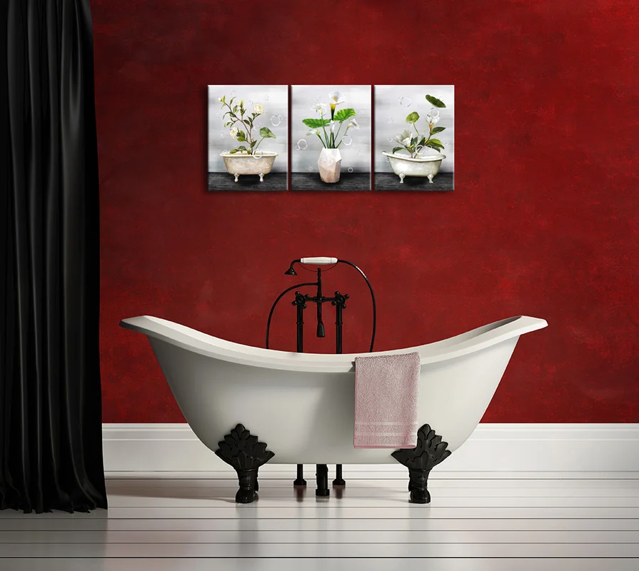 

Flowers Canvas Painting Camellia Calla Lily Wall Art Poster 3 Pieces White Flowers HD Print Modern Home Decor Picture