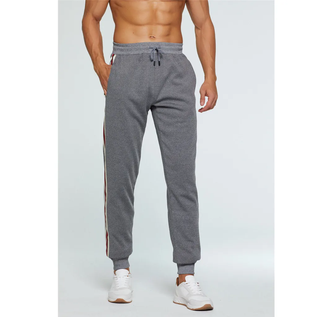 Мужские спортивные штаны зимние плюшевые для бега Свободные повседневные