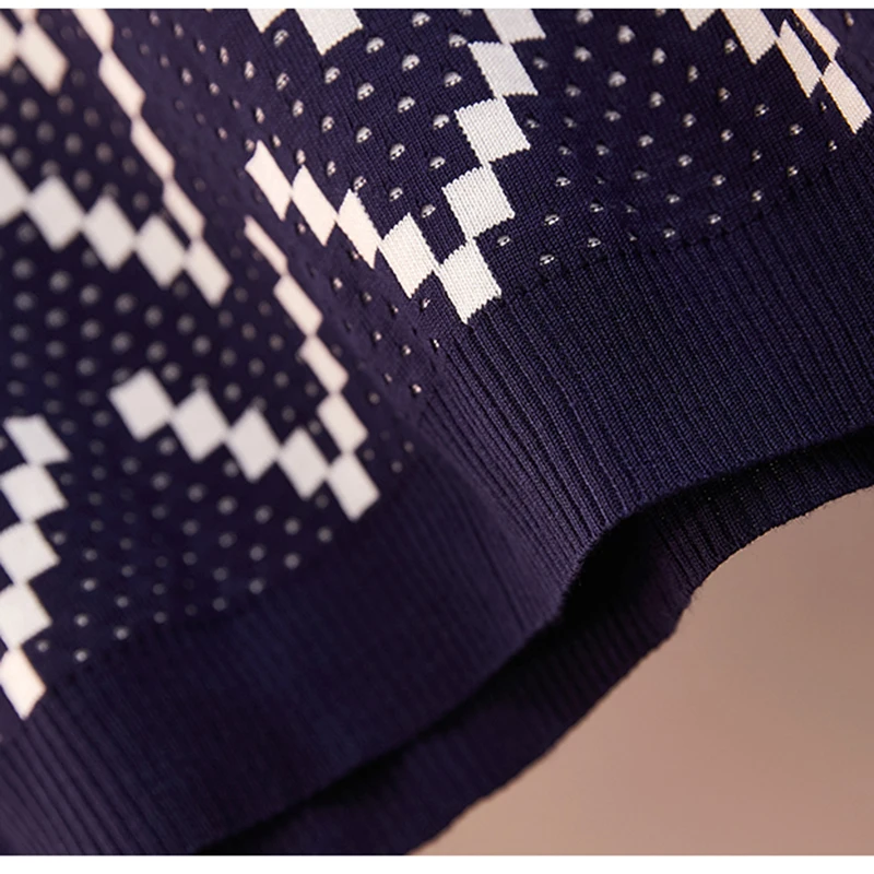 Женский трикотажный костюм из двух предметов черный синий большого размера с