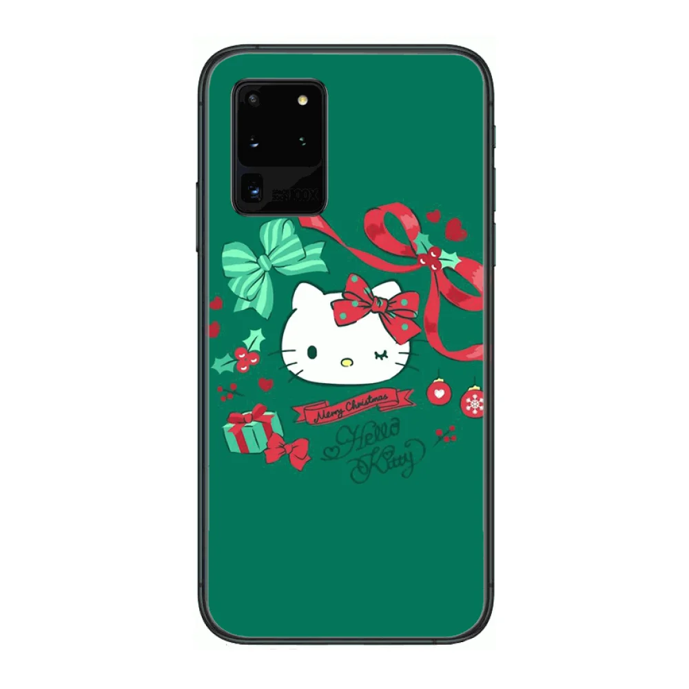 

Kitty Lovely Phone Case Phone cover hull For SamSung Galaxy S 6 7 8 9 10 20 Plus Edge E 5G Lite Ultra black soft bumper
