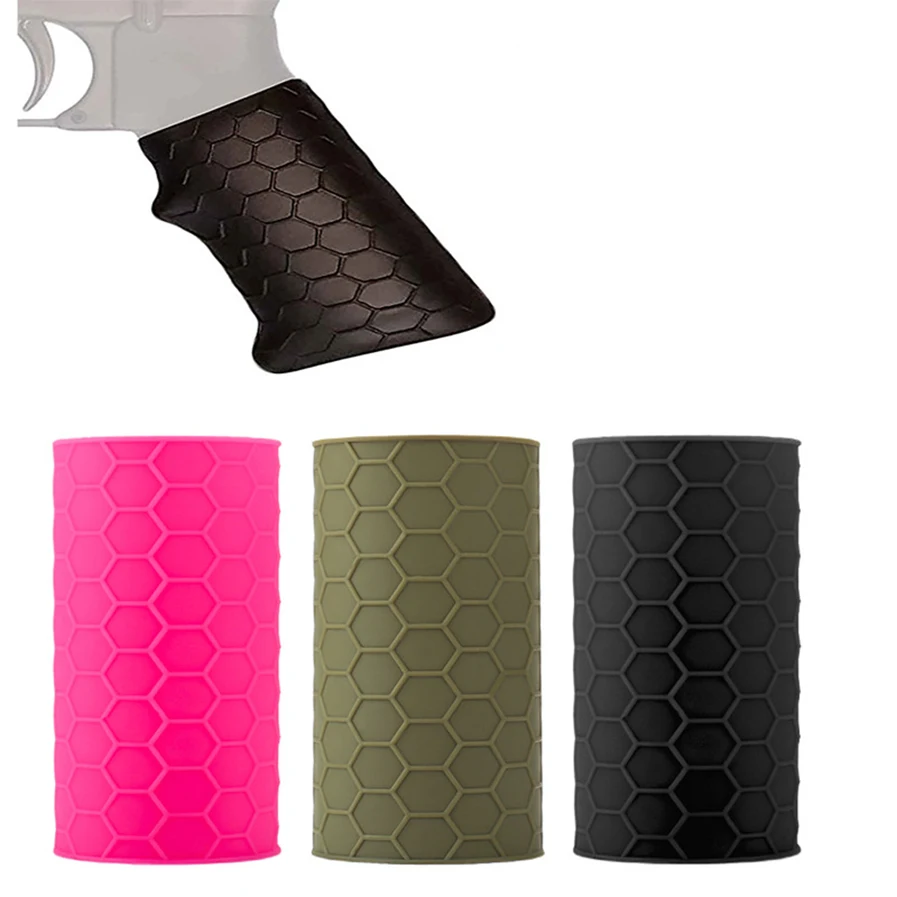 

Anti Slip Covert Clutch Universal Tactical Airsoft Hunting Gun Rubber Cover Hand Grip Glove Sleeve For Glock Pistol Handle