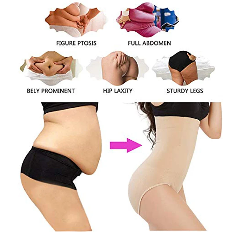 Супер тянущиеся трусики для живота бесшовные высокая талия формирователь