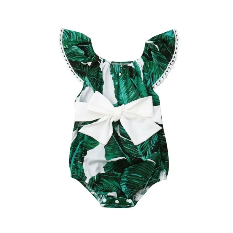 Боди с бантом для новорожденных девочек хлопковый боди зеленого цвета надписью