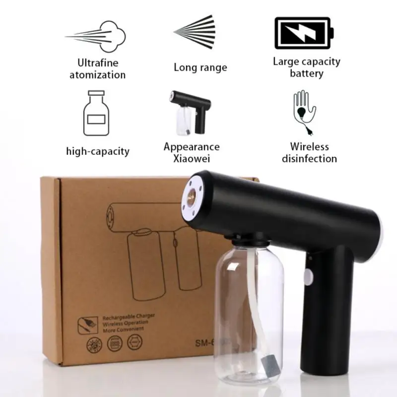 

USB Charging Sprayers 250ML Wireless Nano Blue Light Disinfection Sprayer Gun For 40min Portable Electric Sanitizer Sprayers