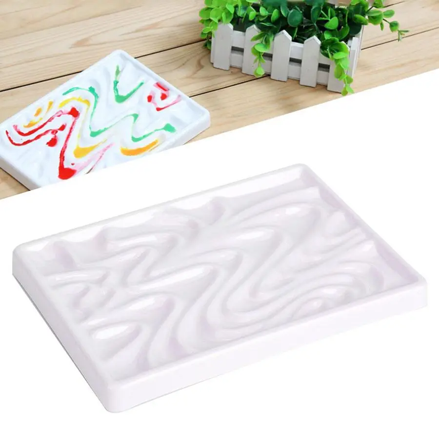 Палитра красок волнистые искусственные керамические квадратные акварельные