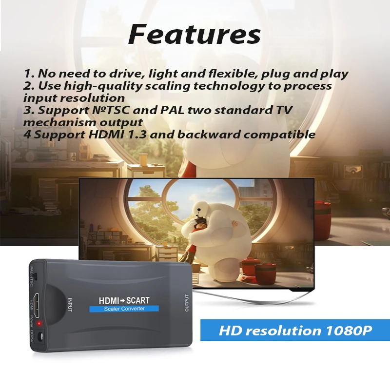 Лидер продаж высококлассный преобразователь 1080P HDMI на SCART-совместимый Видео