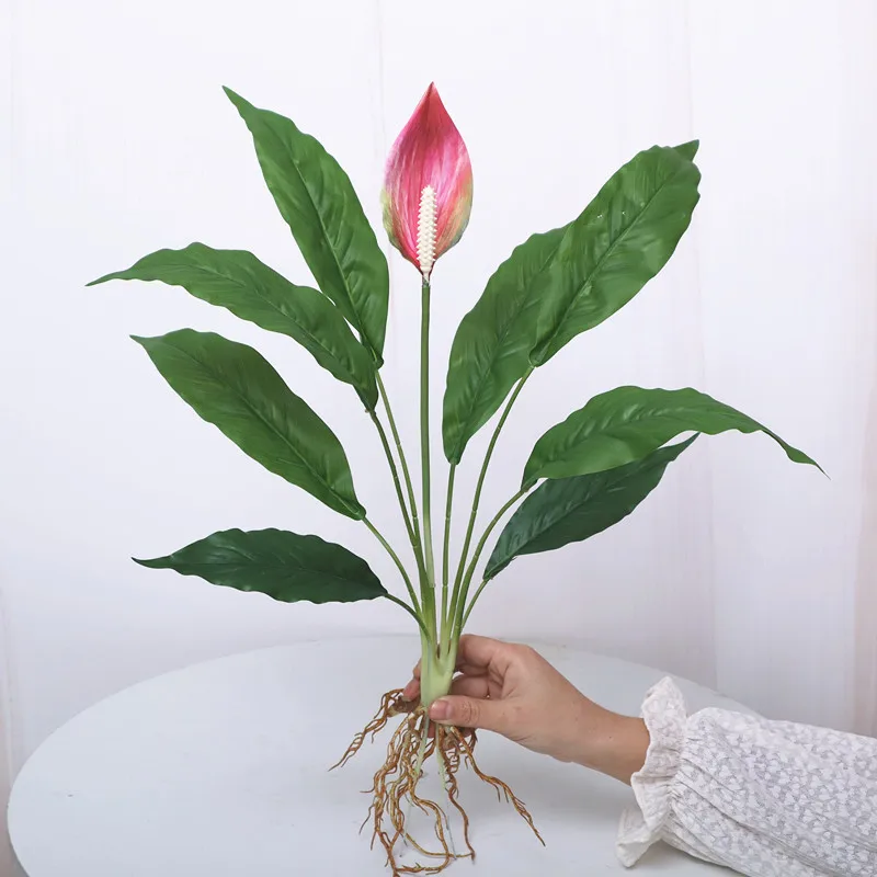 Искусственный цветок антуриума 60 см имитация банских ветвей поддельные