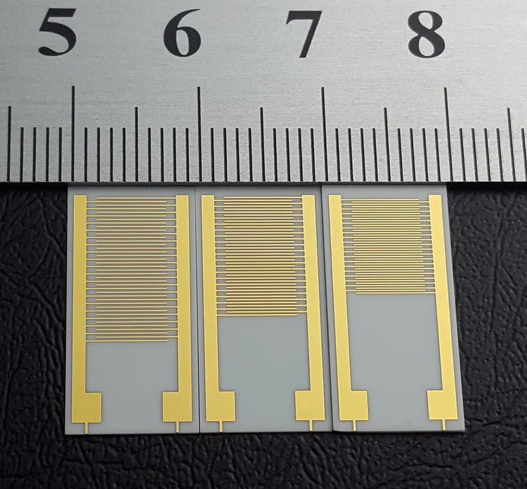 150um Large Size Cross Finger Electrode Ceramics Capacitor Array Gas Humidity Biosensor Chip 10X20mm Interdigital | Бытовая техника