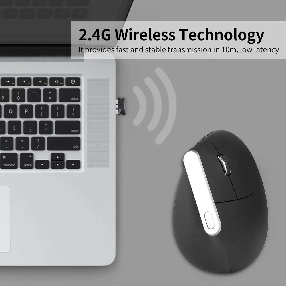Беспроводная Вертикальная оптическая мышь 2 4 ГГц 6 клавиш | Компьютеры и офис