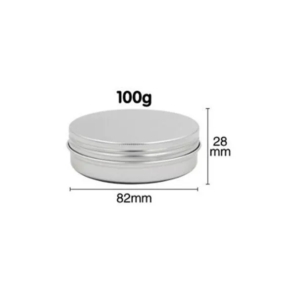 100g 10 шт./лот банка для крема жестяная Косметический бальзам для губ контейнеры для удаления ногтей ремесла горшок многоразового использования Бутылка с винтовой резьбой пустой алюминий - Цвет: 100g