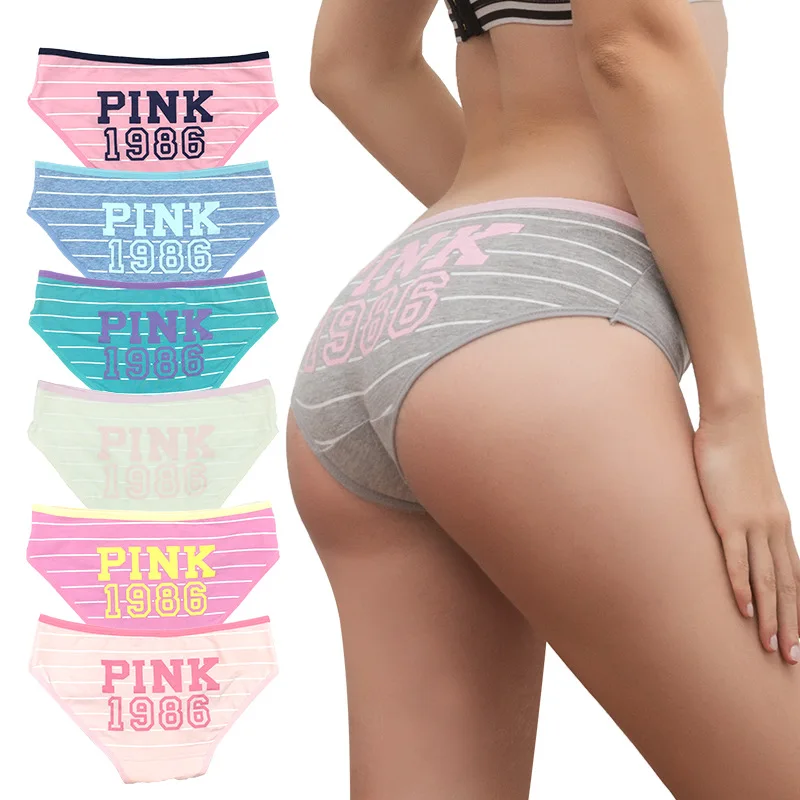 

Women Sexy Panties 3PCS Women Cotton Briefs Letters Underwear for Ladies Fashion Solid Breathable Mid Waist Large Size Lingerie