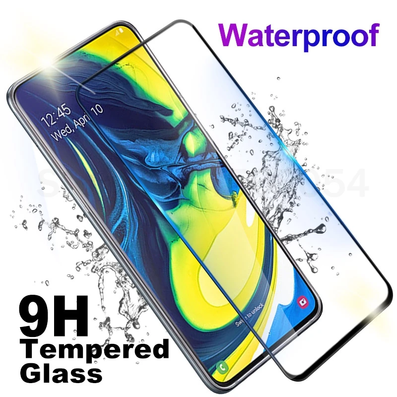 Защитное стекло на весь экран для Samsung Galaxy A70 A80 A90 A8 2018 A7 закаленное J4 J6 Plus |
