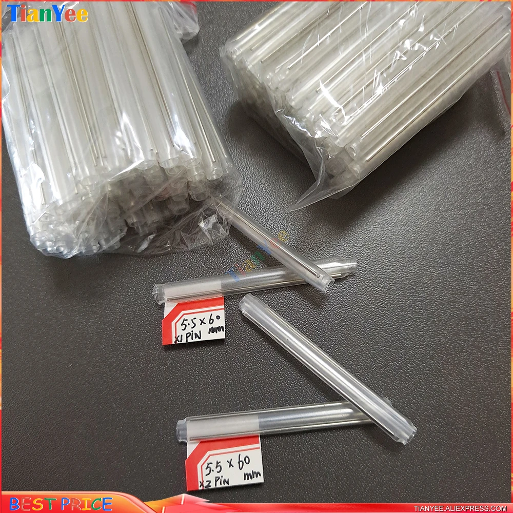 100 ~ 1000pcs/lot Fiber optic tube 5.5mm x 60mm Fiber Cable Protection Sleeves FTTH heat shrink splice protector for Drop Cable