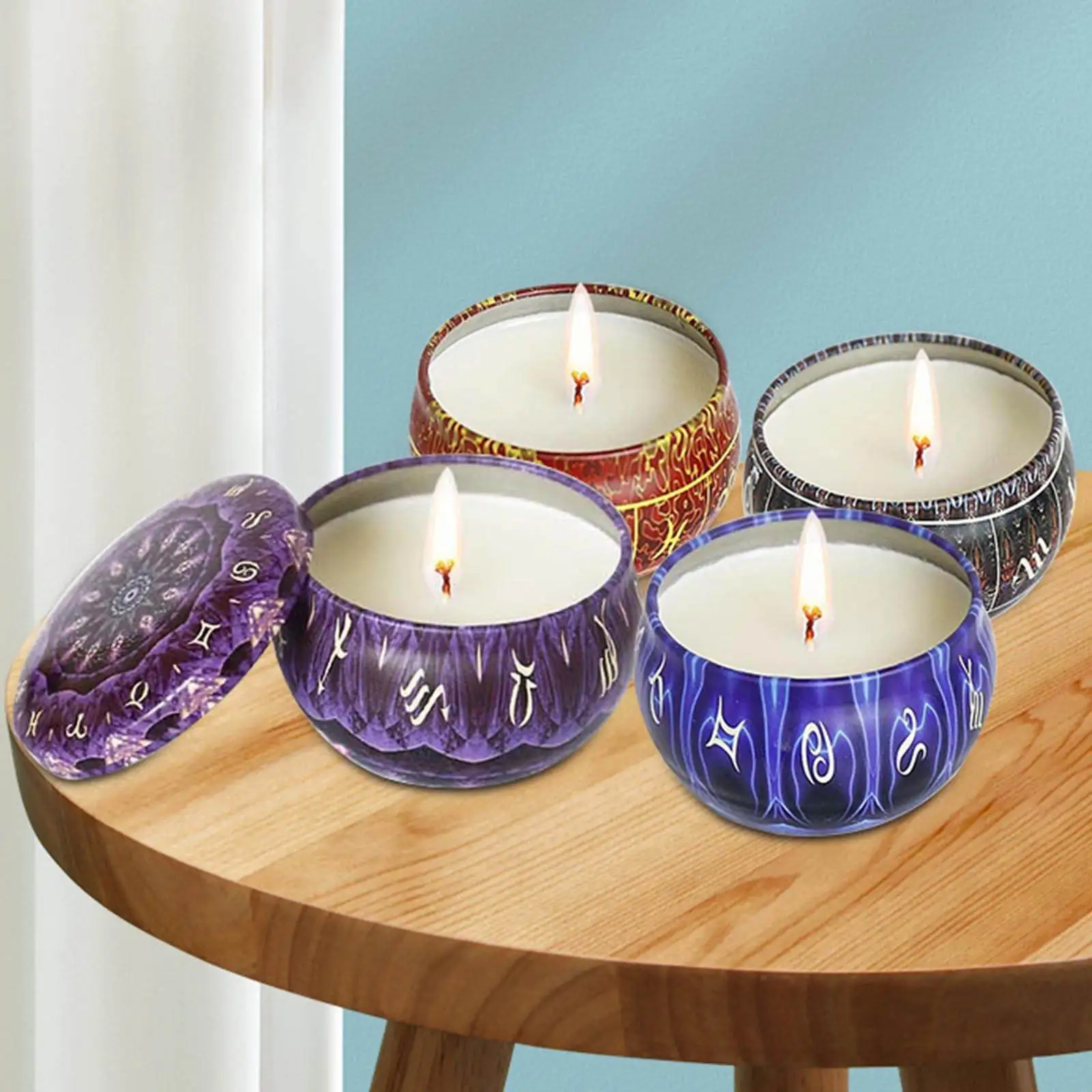 

Ароматические свечи 12 шт., портативные изысканные подарочные свечи для ароматерапии, Подарок на годовщину или День благодарения, для кемпин...