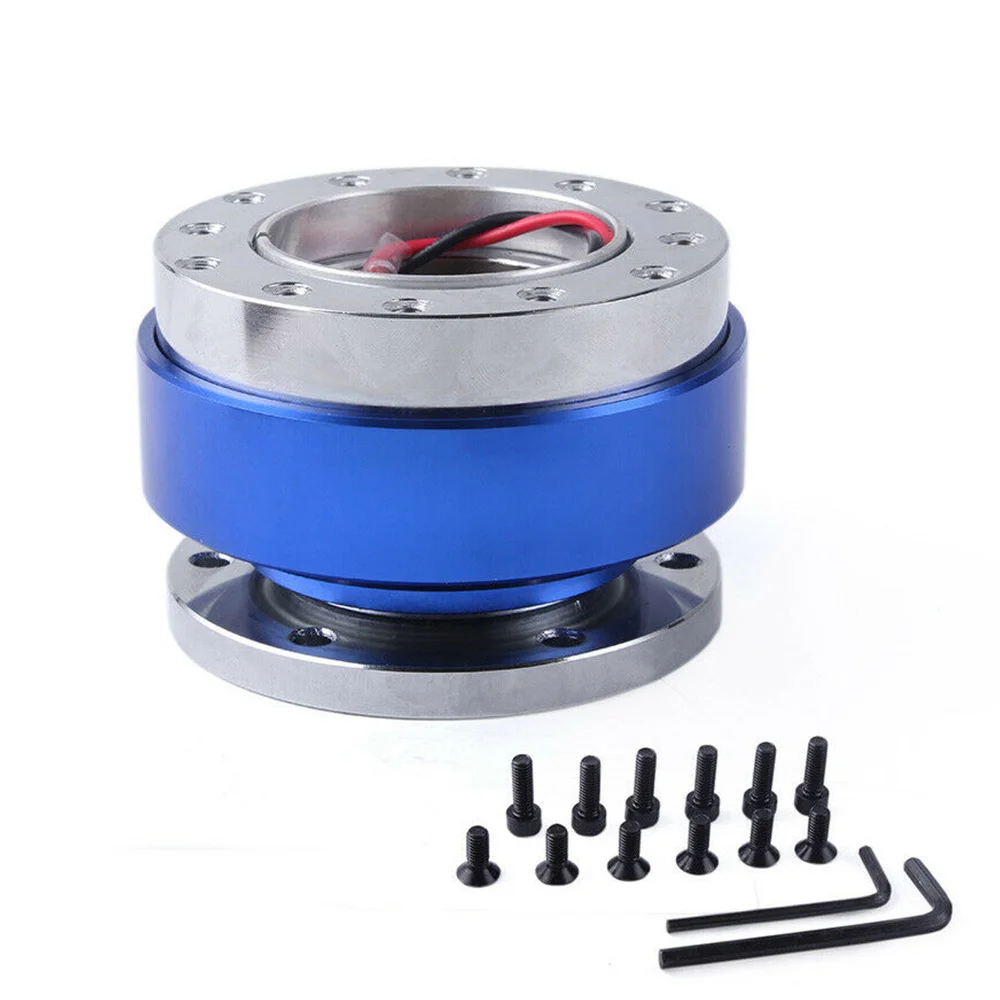 

Universal Aluminum Racing Steering Wheel Snap Off Quick Release Hub Adapter Boss Kit Fits for Car Sport Steering Wheel