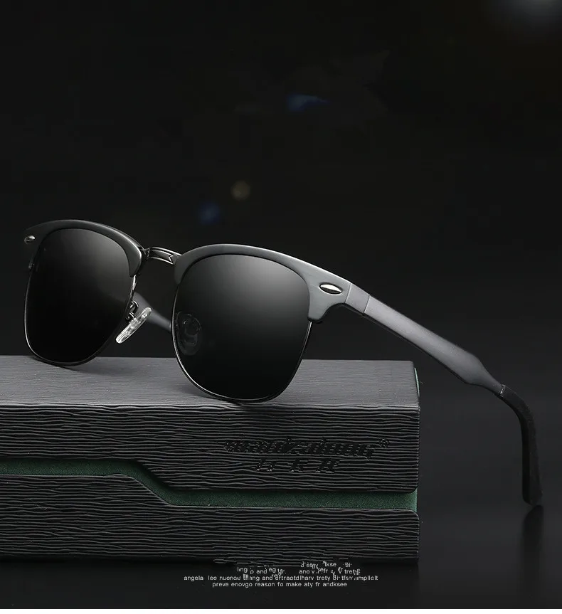 Фото Новинка Мужские поляризационные солнцезащитные очки металлические мужские для