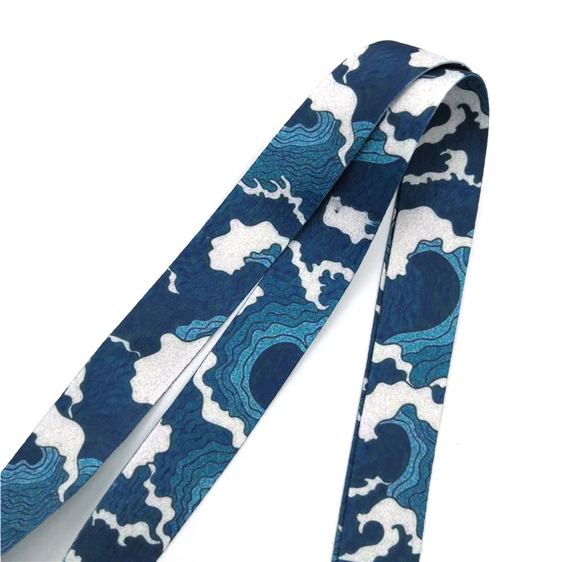 Hokusai волнистый шейный ремешок для ключей, ID карт, шейный ремень, ремни для мобильного телефона, USB держатель для бейджа, брелок, висячий канат, ремешки