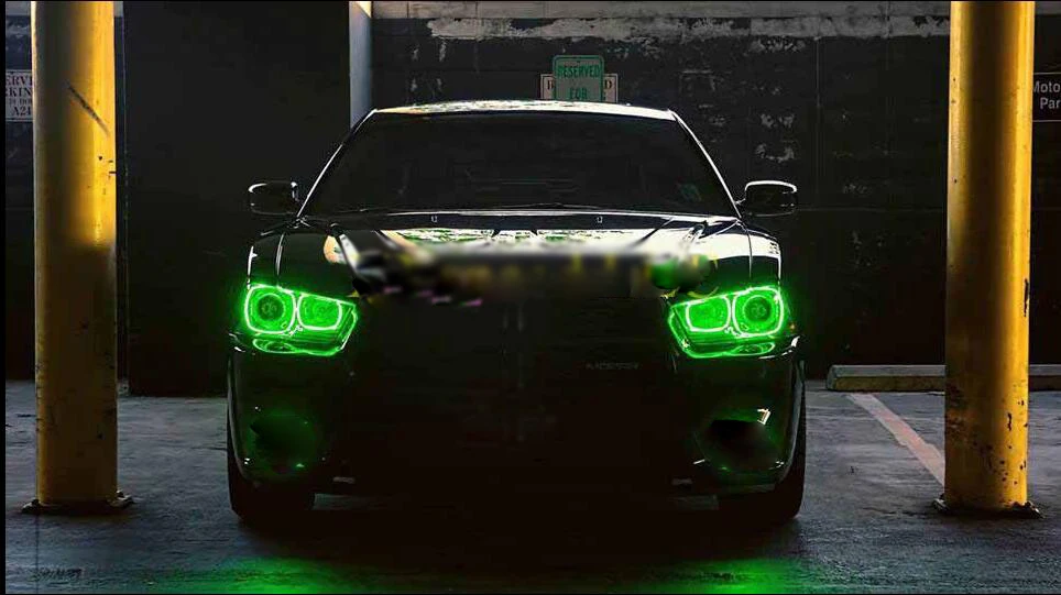 Для Dodge charger 16 видов цветов светодиодные фары rgb halo angel eyes комплект аксессуары для стайлинга автомобилей 2011 2012 2013
