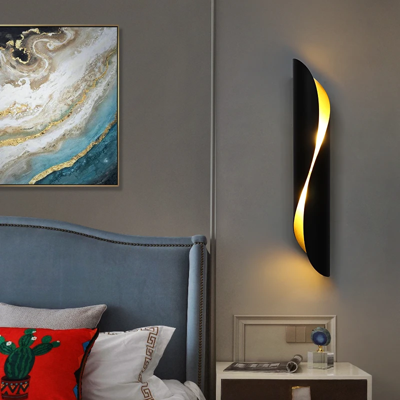 FKL современный светодиодный настенный светильник Прозрачный акриловый абажур