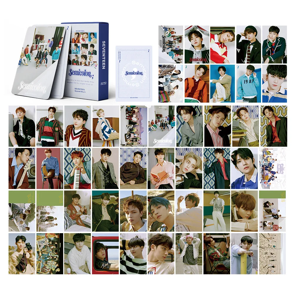 54 шт./компл. Kpop Seventeen Photocard HD фотоальбом SEMICOLON постер почтовые открытки K-pop SEVENTEEN