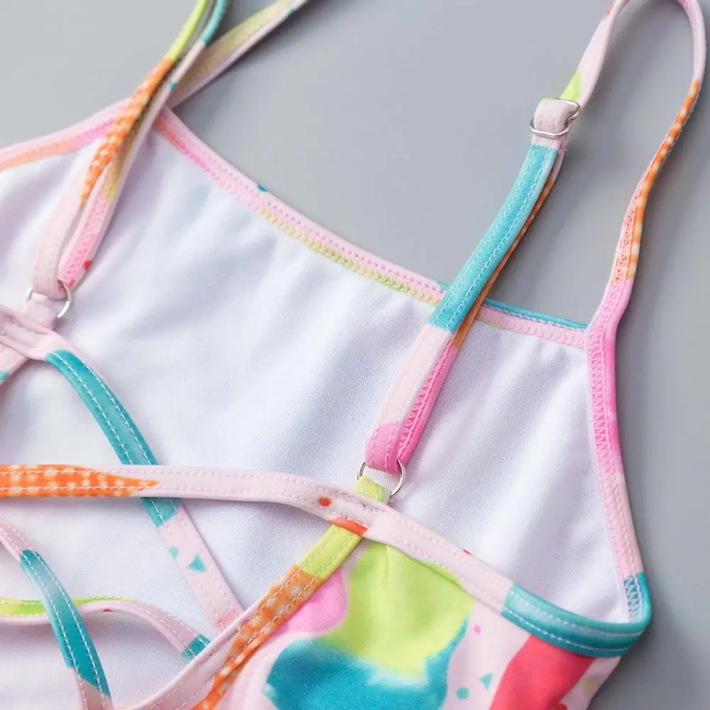 Детский купальный костюм с милым принтом рожка мороженого под цельные