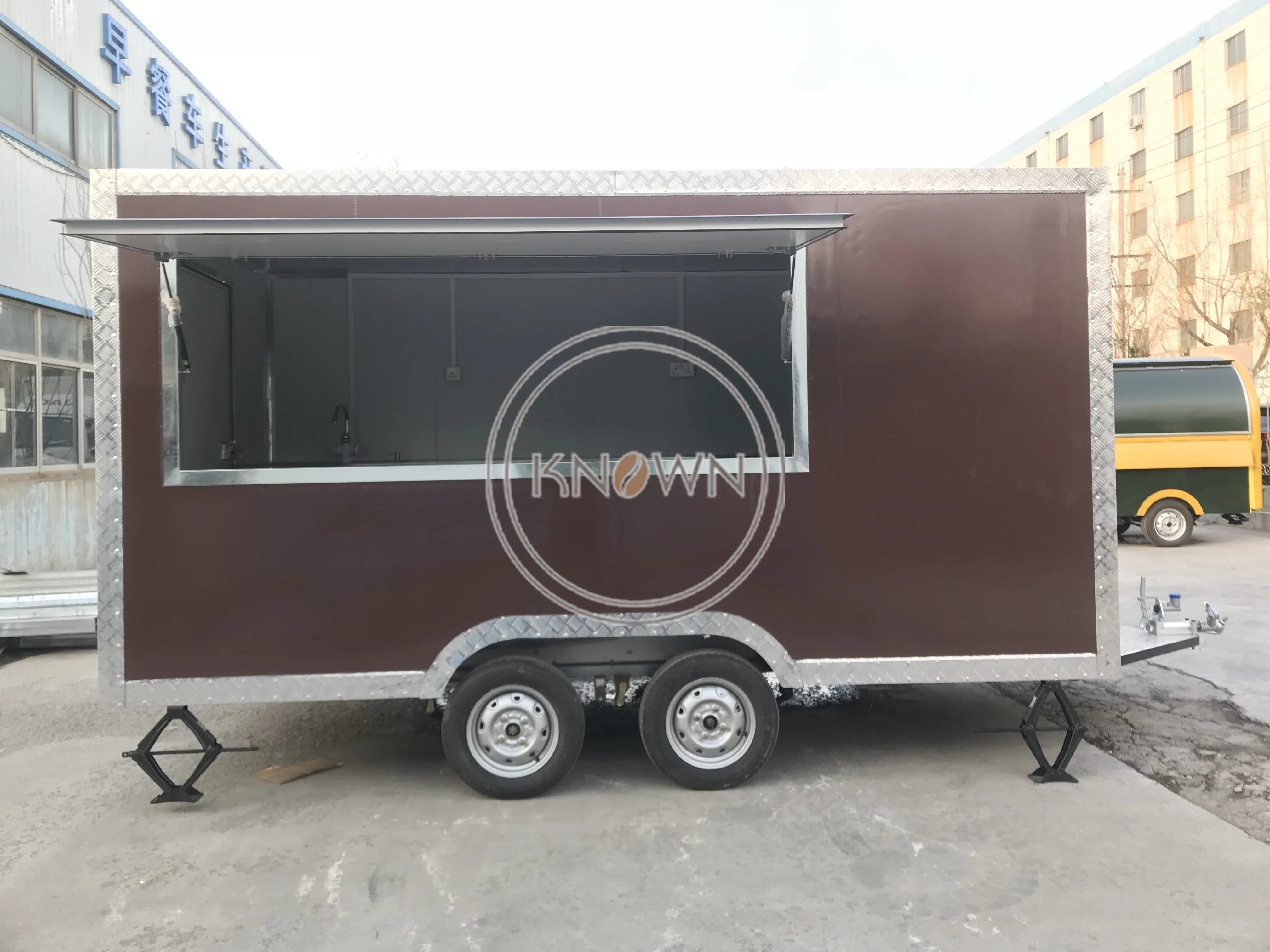 Квадратная торговая тележка для мороженого Мобильная еды продажа грузовиков