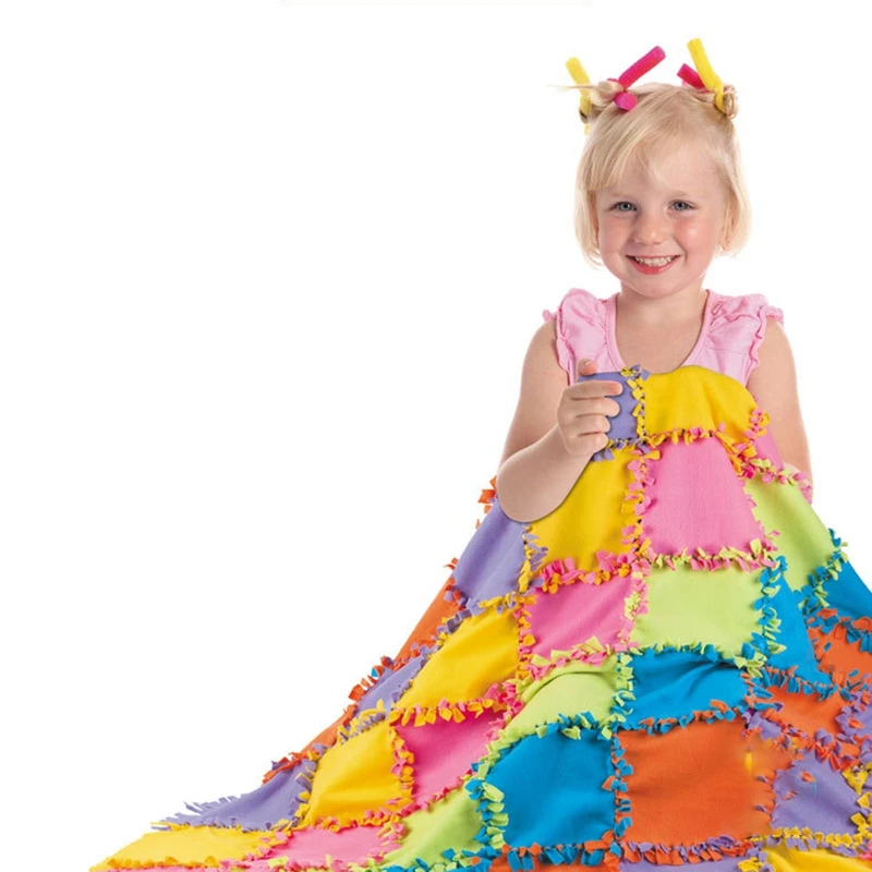 

Quilt Craft Set Homemade Craft Quilt Kit Kids DIY Craft Stitching Quilt Toy