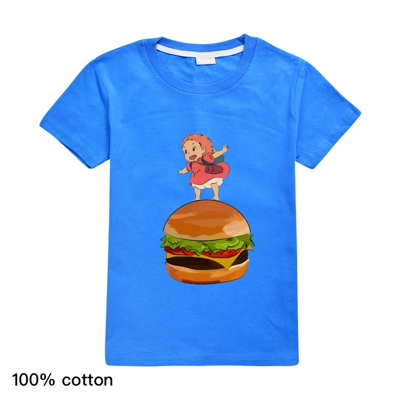 

Kids T-shirt Ponyo on The Cliff Boy New Harajuku Cartoon Cute Girls Tshirt Comfortable Children Baby Tee Tops Vetement Enfant