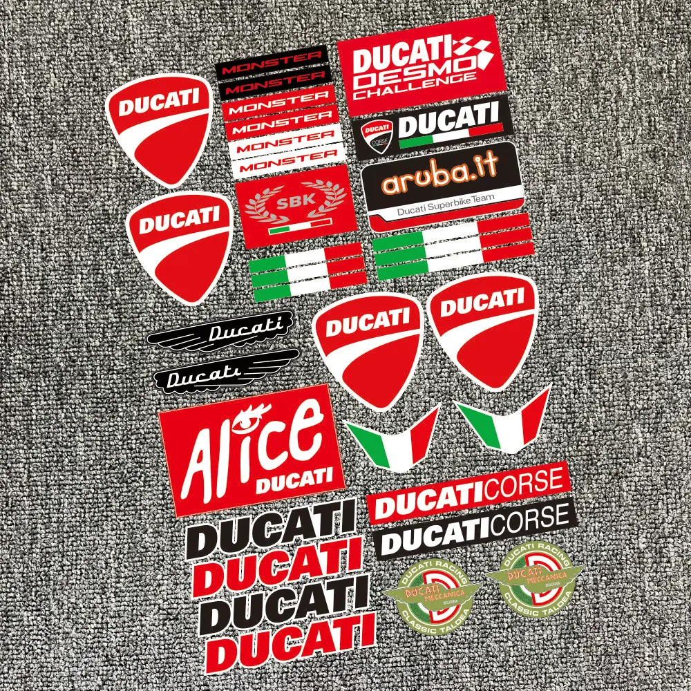 Светоотражающие наклейки на шлем Мотокросс с итальянским флагом для Ducati логотип