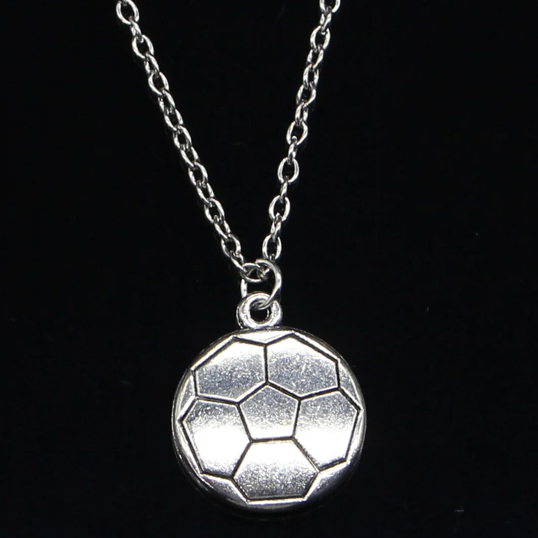 

20pcs New Fashion Necklace 18x21mm double sided football Pendants Short Long Women Men Colar Gift Jewelry Choker