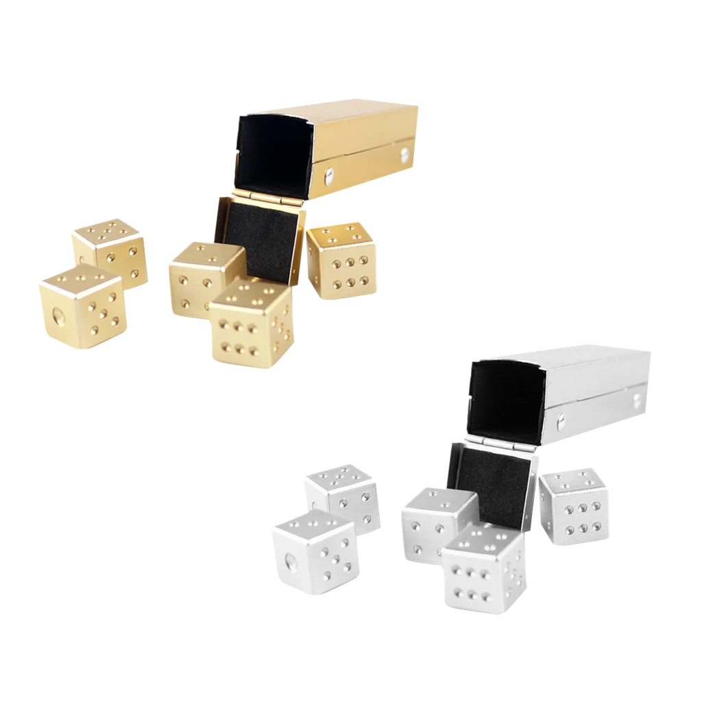 5 шт. легкие прочные Алюминий сплав шесть сторонняя пятно кости квадратный куб