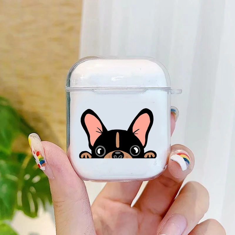 Силиконовый чехол для Apple airpods 1 2 с французским бульдогом | Электроника