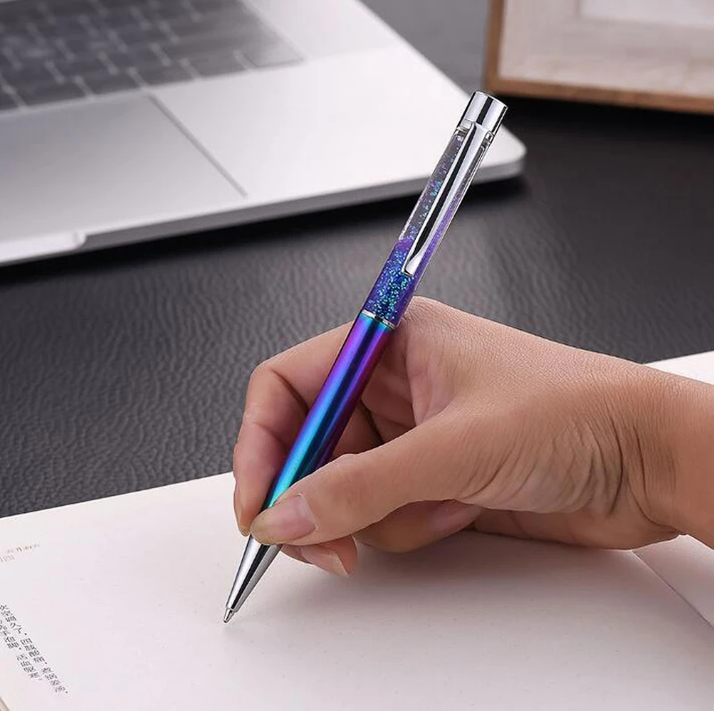 Шариковая ручка с золотым порошком креативная металлическая фоторучка сыпучим