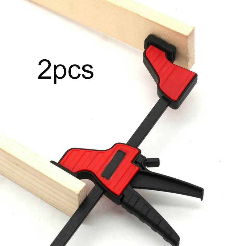 

2Pcs 4 Inch Heavy Duty F Clamp Woodworking Tools Plastic Quick Grip Bar Wood Clip 210mm High Carbon Steel F Clamps..............