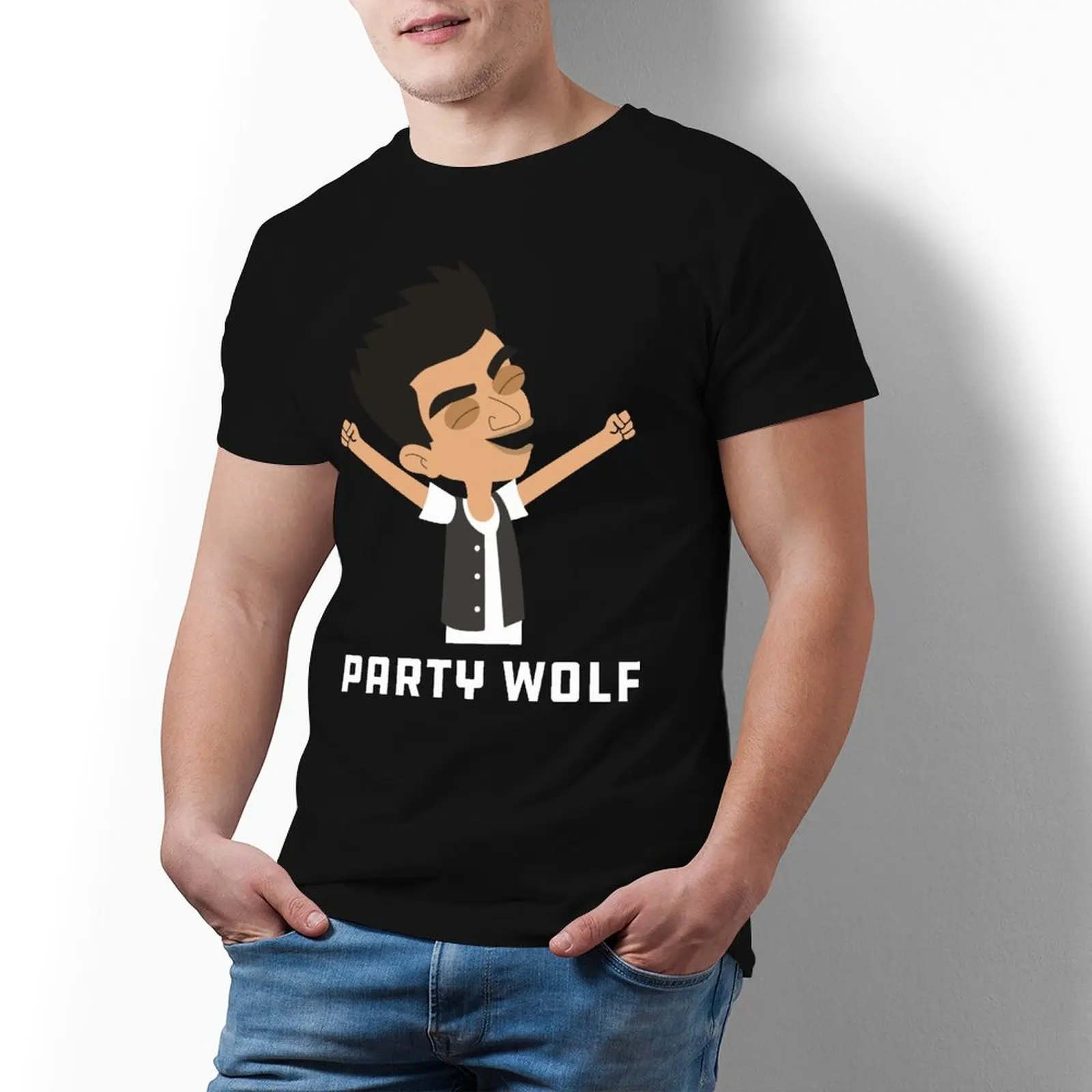 

Футболка мужская хлопковая с коротким рукавом и графическим принтом, размеры до 5xl